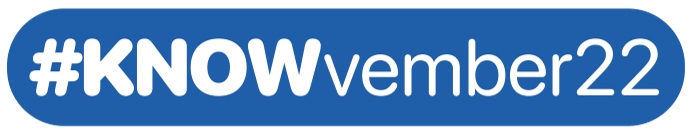 A blue banner with white text saying KNOWvember22